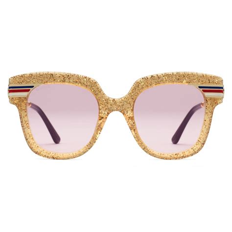 gucci glitter sunglasses gold|Gucci photochromic sunglasses.